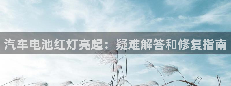 优发国际官方网手机版：汽车电池红灯亮起：疑难解答和修复指南